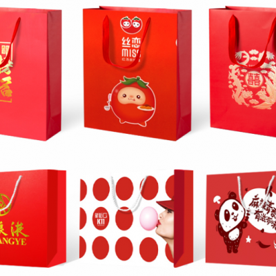 大紅色手(shou)提袋